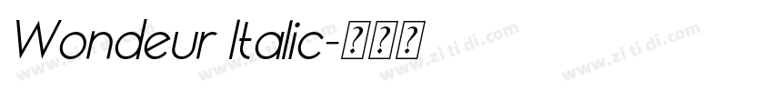 Wondeur Italic字体转换